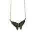 Vintage Marcasite Butterfly Sterling Silver Necklace - Flight / Woodland Nature Rustic Fall Autumn Nature Butterfly