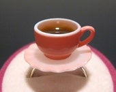 Pink Tea / Coffee Cup Ring