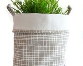 Recycled Cotton Canvas Bucket: Weaved Grey (LARGE)