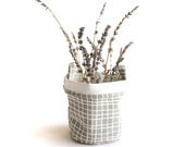 Recycled Cotton Canvas Bucket: Weaved Grey (SMALL)