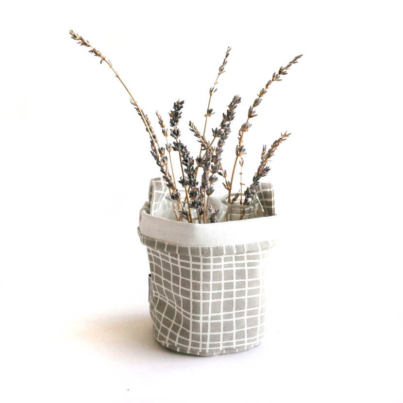 Recycled Cotton Canvas Bucket: Weaved Grey (SMALL)