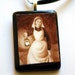 Unique Florence Nightingale pendant necklace recycled game tile nurse