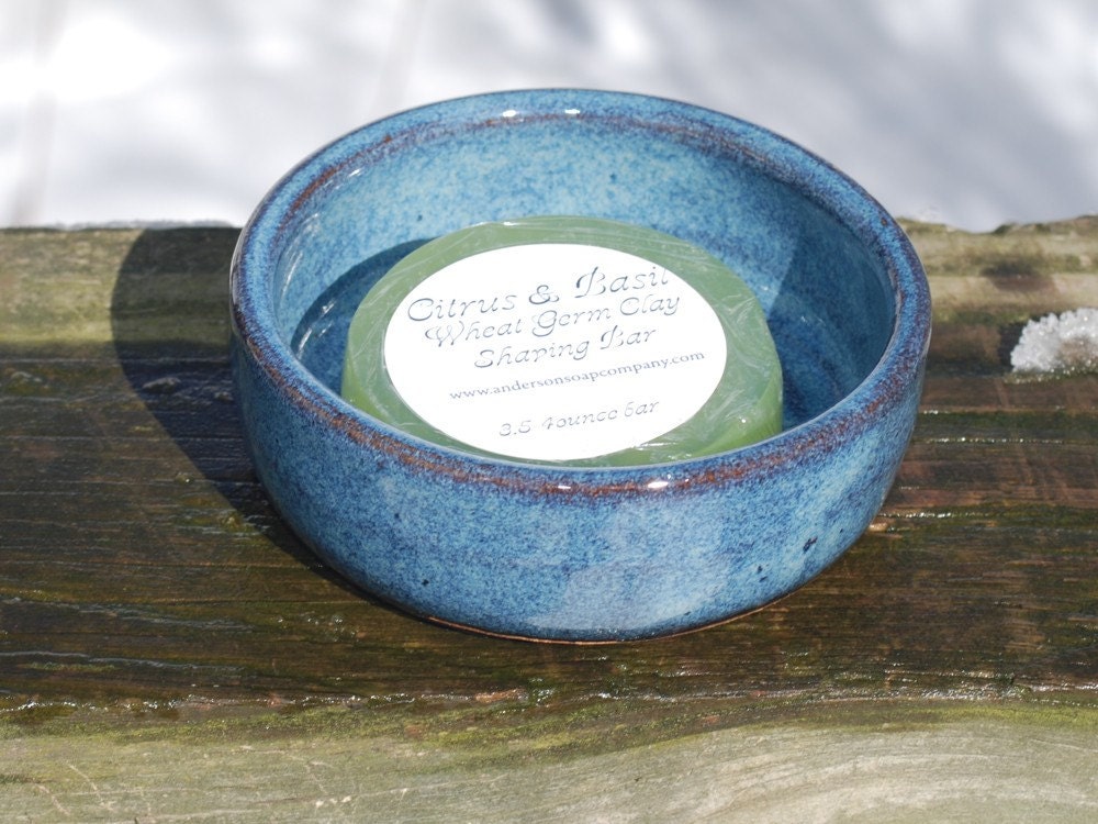 shaving cup with brush and soap