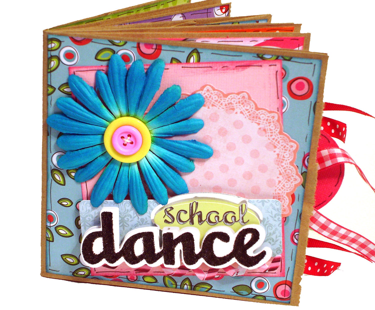 School Dance Premade Scrapbook - Paper Bag Album