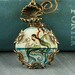 Mermaids Seahorses Oyster Brass Filigree Necklace Vintage Style Altered Art