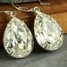 Clear Swarovski Crystal Earrings Teardrop Swarovski Crystal Earrings Bridal Earrings Silver Estate Old Hollywood Pear Earrings