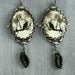 Halloween Black Raven Earrings Crow Earrings Moon Earrings Black Bird Earrings Halloween Earrings Gothic Earrings Leaves Silver Autumn Goth