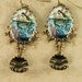 Blue Mermaid Necklace Seahorse Necklace Mermaid Pendant Beach Necklace Oyster Brass Filigree Vintage Mermaid Seashell Altered Art