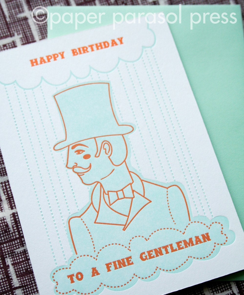 Happy Birthday to a Fine Gentleman 4bar card