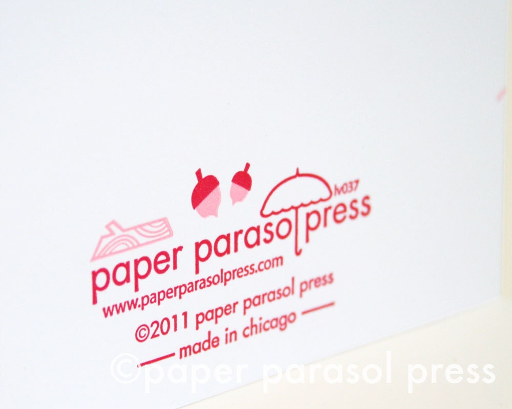 Love You Squirrels Cute Letterpress Card