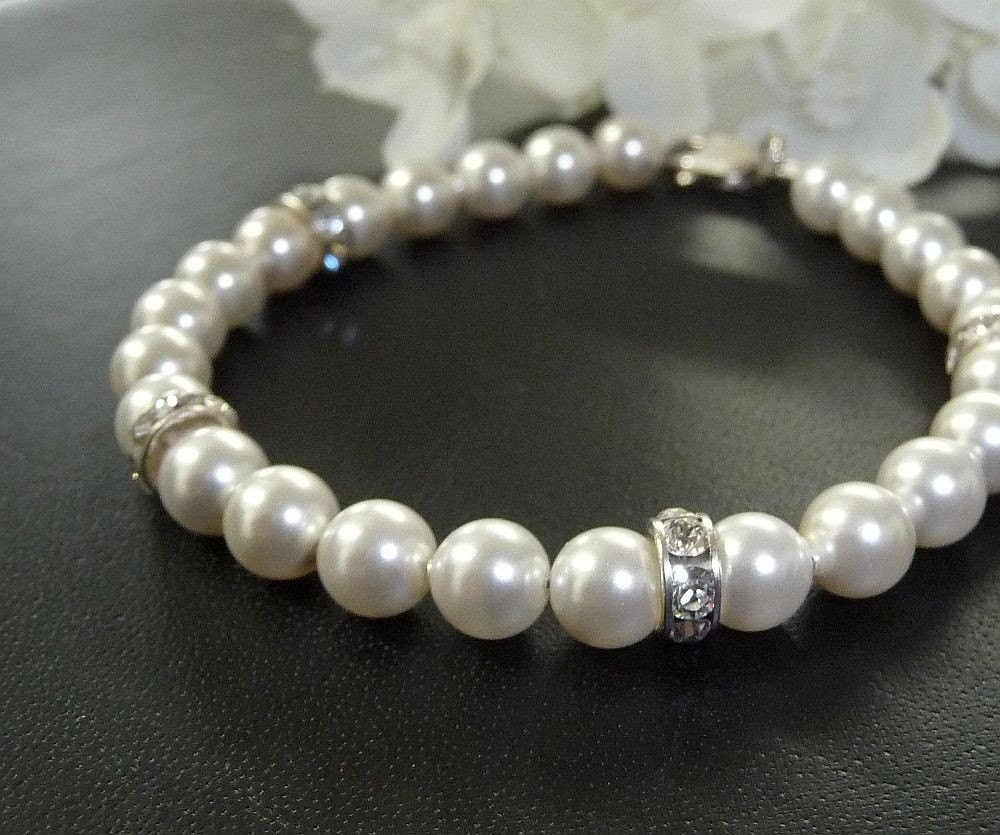 Pearl Bracelet, Bridesmaid Bracelet, Bridal Bracelet, Wedding Bracelet