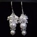 Earrings, Wedding jewellery, Pearls, Crystals, White, Dangle, Jewelry by HourGlassStudio on Etsy