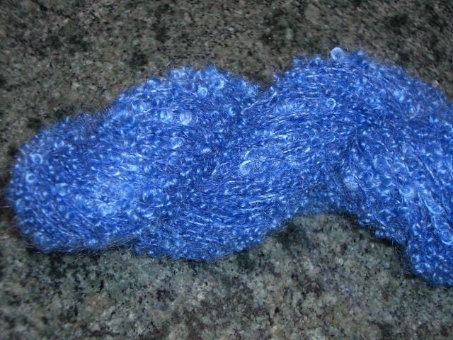 Periwinkle Mohair Merino Boucle Yarn