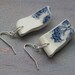Sterling Silver Broken Plate Earrings- Willa
