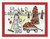 gardening greeting card tomatoes country mom son