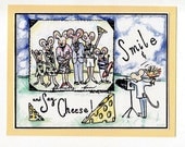 Smile and Say Cheese Card 5 x 7 with Envelope