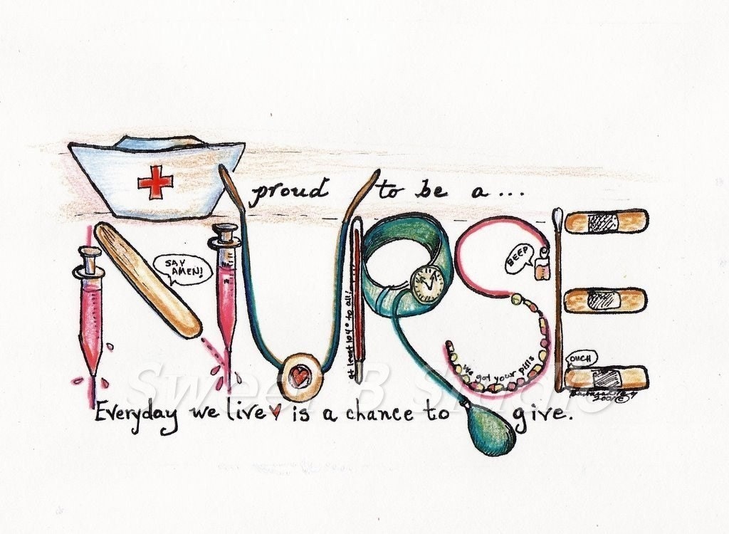 proud nurse health care provider RN LPN NP 11 x8.5 Print