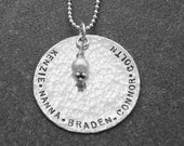Hand Stamped Jewelry Personalized Hammered Mommy Necklace Grande Style