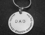 Hand Stamped Jewelry Grande Custom Dad or Grandpa Keychain