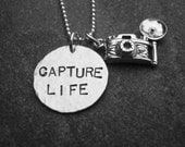 Hand Stamped Jewelry Capture Life Necklace by Kristen's Custom Creations