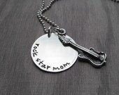 Hand Stamped Jewelry Rock Star Mom Necklace