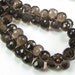 Stunning Micro Faceted Smoky Quartz Teardrop Pineapple Briolettes 7mm - 8mm (10 gems)
