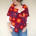 Colorful Shawl - Red - Orange - Purple - Yellow - Burgundy