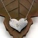 Hammered Silver Heart Necklace