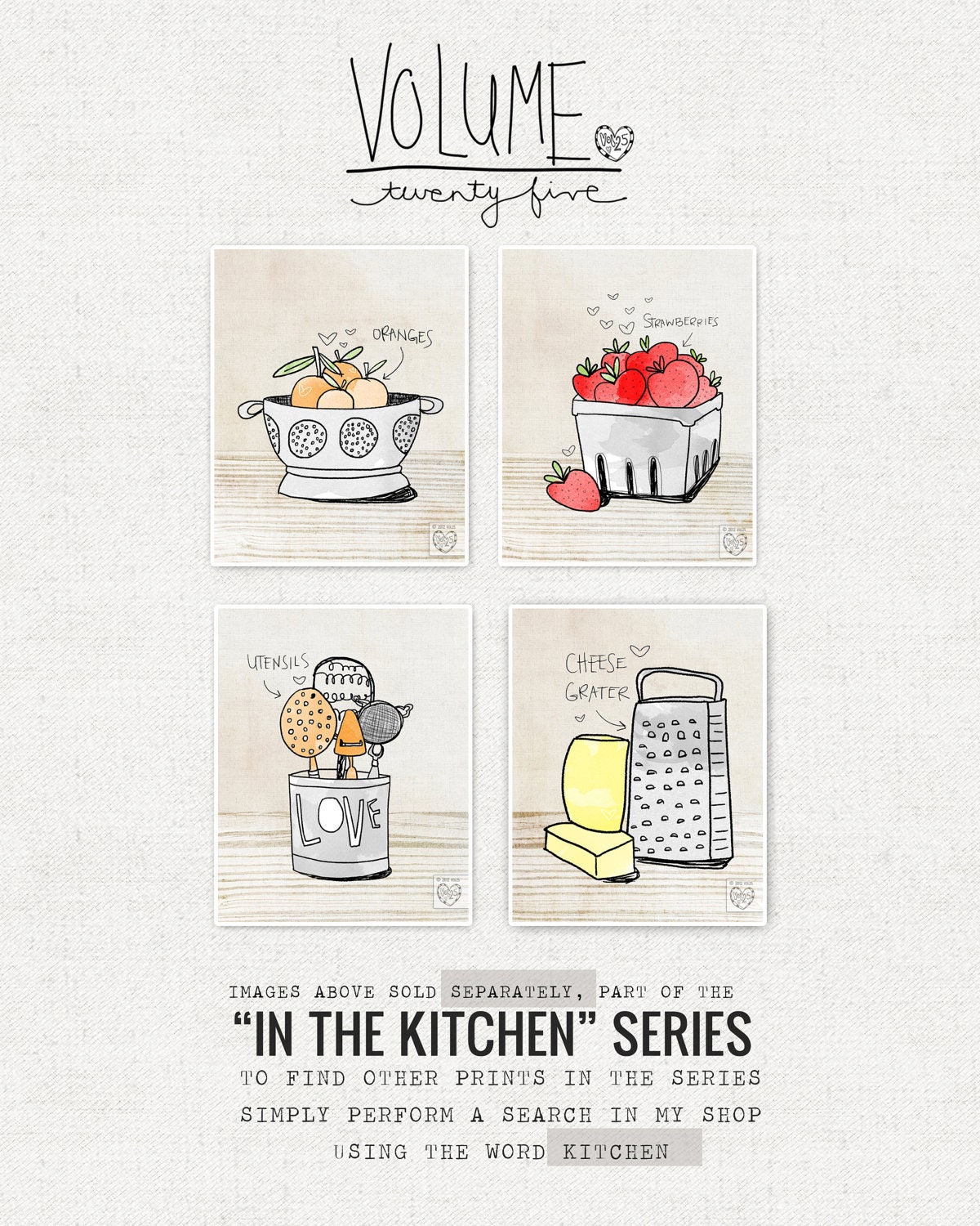 Strawberries and Hearts- In The Kitchen Series