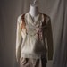 Vintage Sweater V Neck with Giraffe Embroidered Details Medium