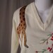 Vintage Sweater V Neck with Giraffe Embroidered Details Medium