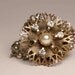 Costume Sweater Clip Vintage 1950s Pearl and Rhinestone
