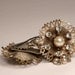 Costume Sweater Clip Vintage 1950s Pearl and Rhinestone