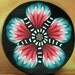 HALF PRICE SALE Dark Pink and Blue-Green Polymer Clay Flower Cane