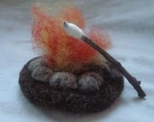 Needle Felted Campfire