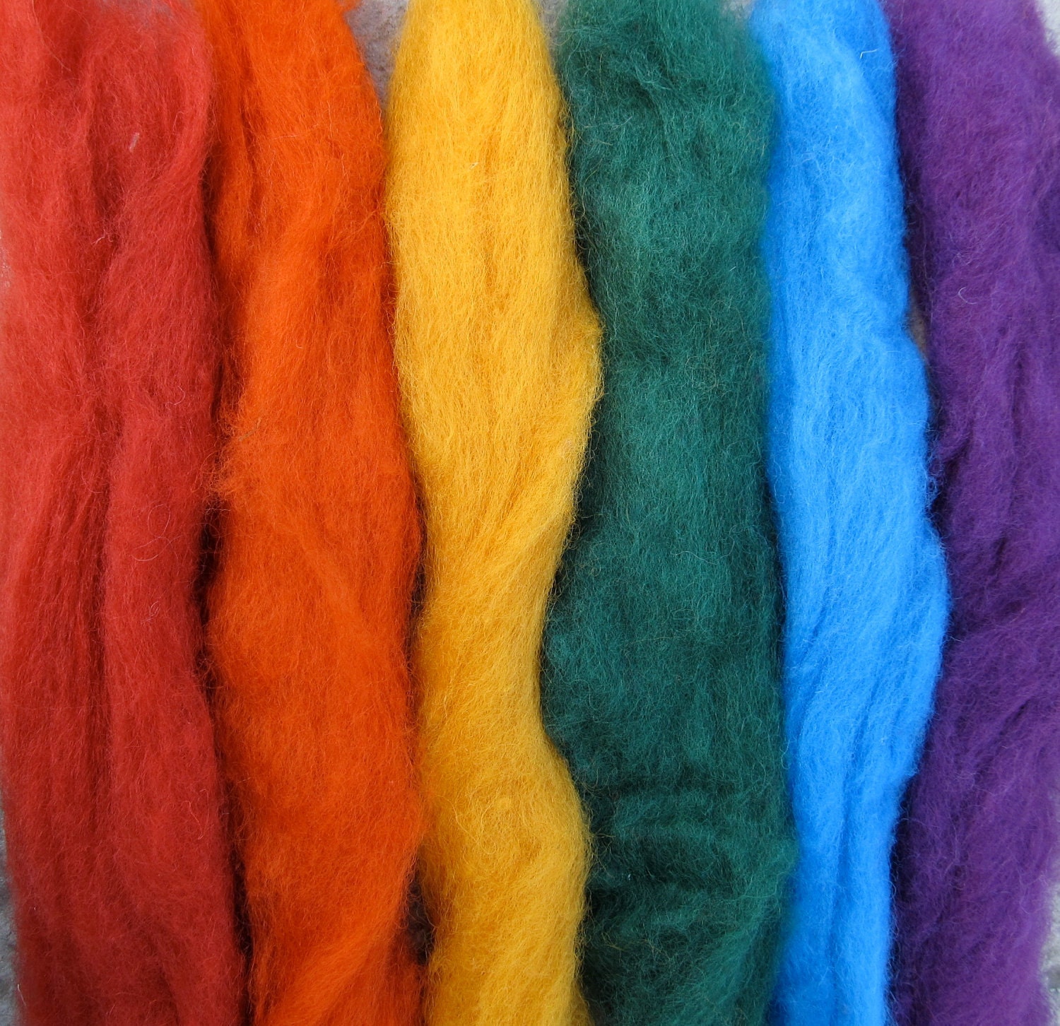 Rainbow Needle Felting Wool Set