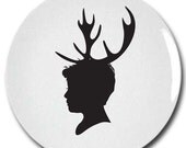 Custom Antler Silhouette Plate made from your photo by Simply Silhouettes
