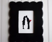Silhouette Custom 8x10 Couple Print made from YOUR PHOTO by Simply Silhouettes