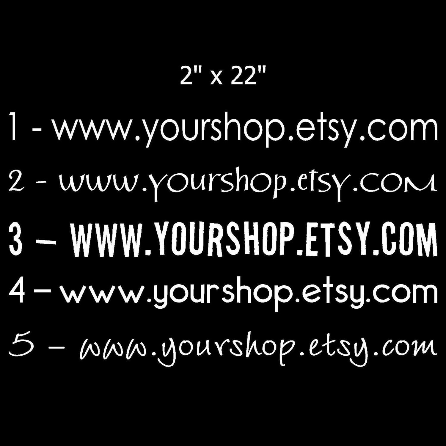 Your Etsy Shop - Custom Vinyl Decals for car window