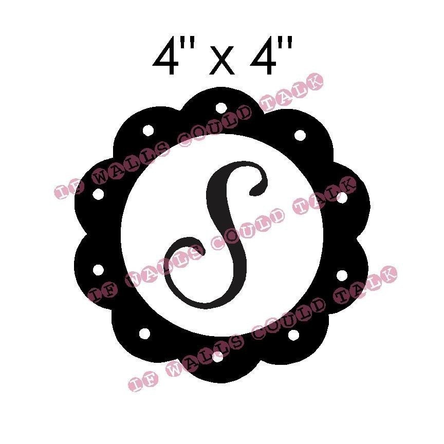 MINI Monogram vinyl decal w/ FREE SHIPPING