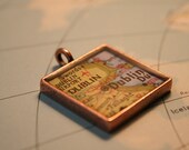 Map Pendant Custom Order Option: Square Copper, You Name Your City or Hometown