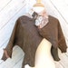 Olive Brown Leather Jacket with Victorian Wedding Dress Lace Size Small to Medium by Stacy Leigh