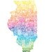 Illinois - typography map art print 8x10 - customizable state poster custom wedding engagement graduation gift anniversary wall art decor
