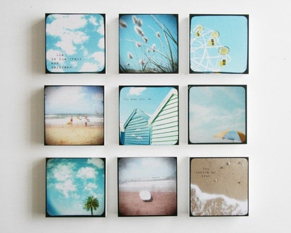 Summer Love - set of 9 photo blocks