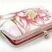 Peony & lotus clutch : Romantic purse for wedding / bridal / party