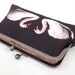 Two swans clutch bag, silk purse, black and white, bridal accessory, bridesmaid gift