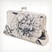 Nostalgic peony and lotus silk-lined clutch bag