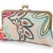 Jewel belle, linen and silk clutch bag