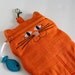 Tangerine Orange Cat shaped cell phone or camera case