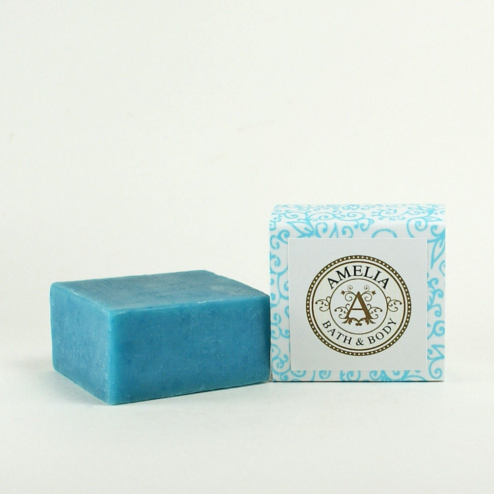 Island Mist Petite Shea Butter Soap - Aqua Shea Butter Soap Blue Soap Luxury Type Soap Small Size
